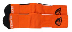 Orange Sport Performance Socks with Beaver