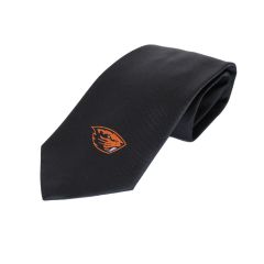 Black Necktie with Beaver Head
