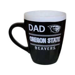 Black Oregon State Dad Mug with Beaver