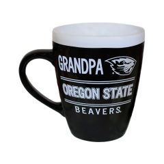 Black Oregon State Grandpa Mug with Beaver
