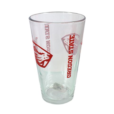 Oregon State Pint Glass with Beaver