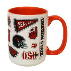 Multi-Logo Mug with Orange Inside