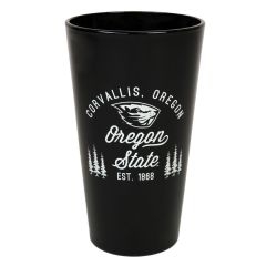 Black Pint Glass with Oregon State