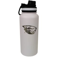 White Etched Beaver Sport Bottle