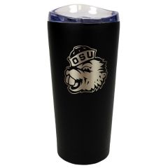 Black Travel Tumbler with Etched Benny