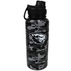 Grey Camo Sport Bottle with Tonal Beaver