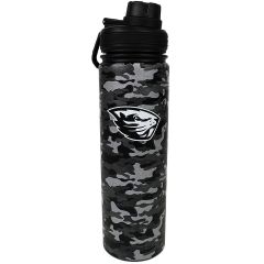 Camo Grey Sport Bottle with Tonal Beaver