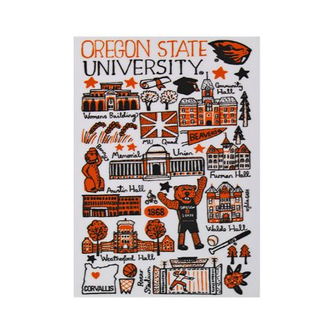 Oregon State Themed Collage Sticker