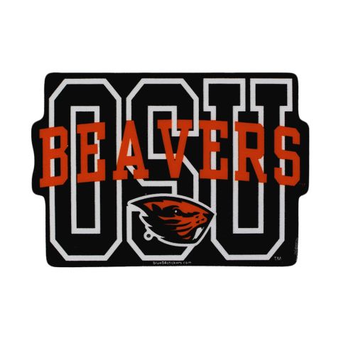 OSU Beavers Decal with Beaver