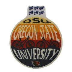 Sunset Oregon State University Decal with Bicycles