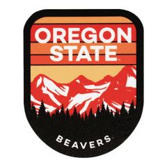 Rugged Oregon State Beavers Mountain Badge Decal