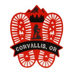 Corvallis OR Hiking Boot Print Decal