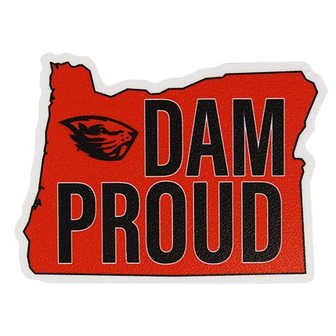 Dam Proud Oregon State Outline Decal