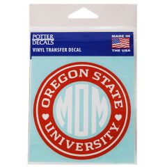 Circle Oregon State University Mom Decal