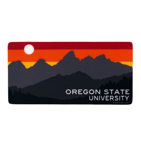 Mountains at Sunset Decal with Oregon State University
