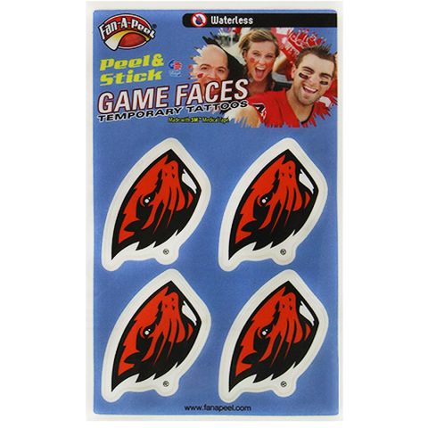 Beaver Game Face Temporary Tattoos