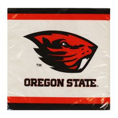 Orange and Black Oregon State Lunch Napkins with Beaver