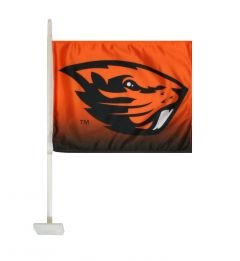 Faded Car Flag with Beaver