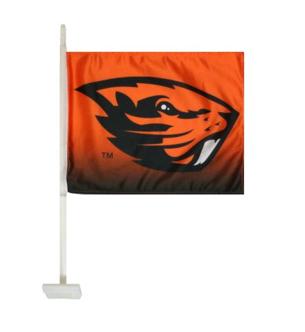 Faded Car Flag with Beaver