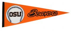 Orange OSU Beavers Baseball Pennant