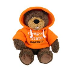 Stuffed Beaver with Orange Oregon State Hoodie