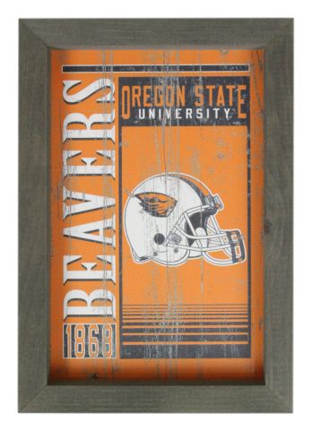 Framed OSU Beavers Wood Sign