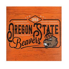 Orange Table Square with Vintage Oregon State Beavers