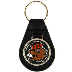 Leather Keychain with Benny Medallion