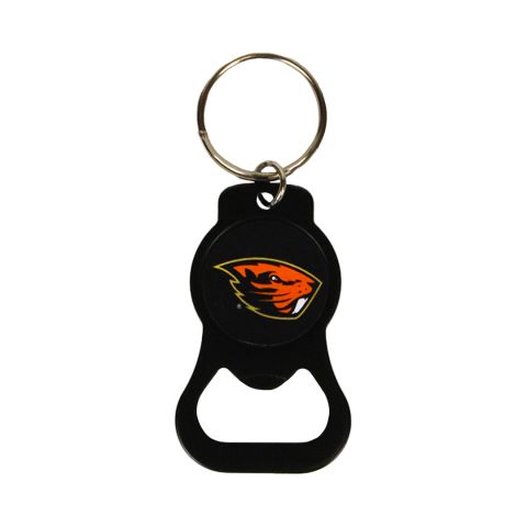 Black Beaver Keychain Bottle Opener