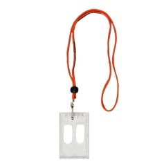Orange Oregon State Lanyard with ID Dispenser