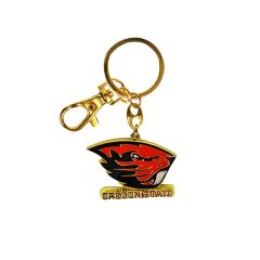 Gold Tone Beaver Keychain