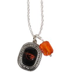 Silver Necklace with Beaver Pendant