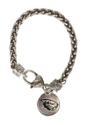 Beaver Pendant Bracelet with Heart Clasp