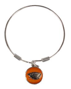 Orange Beaver Pendant Bracelet