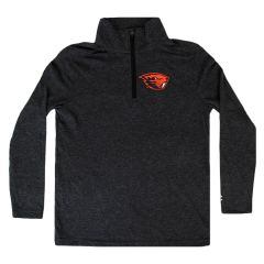 Youth Champion Charcoal Quarter-Zip with Beaver