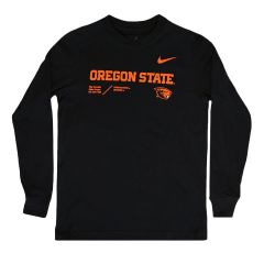 Nike Youth Black Team Issue Long Sleeve Tee