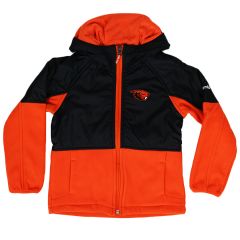 Youth Black and Orange Fleece Full-Zip Beaver Jacket