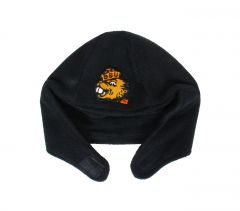 Infant and Toddler Black Fleece Beanie with Benny