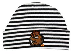 Infant Black and White Striped Benny Beanie