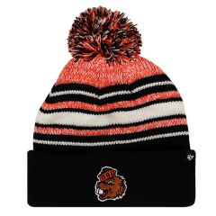 Youth Striped Pom Beanie with Benny