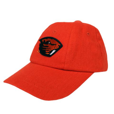 Infant and Toddler Orange Beaver Hat