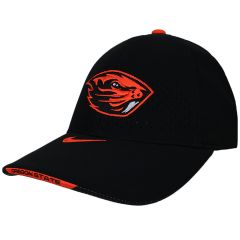 Youth Nike Black Sideline Fitted Hat with Beaver