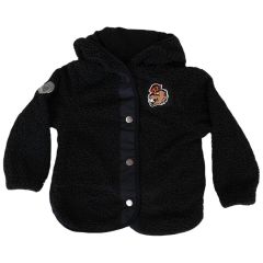 Toddler Black Boucle Jacket with Benny