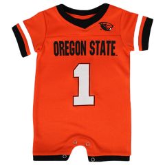 Infant Orange Oregon State Jersey Romper