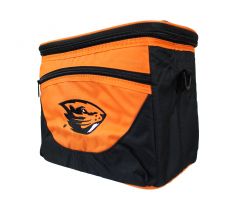 Orange and Black Lunch Cooler with Beaver