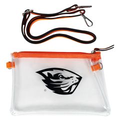 Small Clear Crossbody Bag with Beaver
