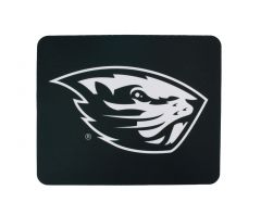 Black Mouse Pad with White Beaver