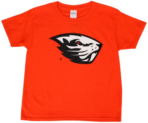 Youth Orange Tee with White Beaver