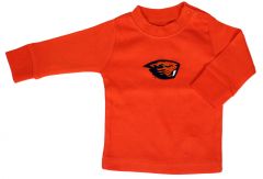Infant and Toddler Orange Long Sleeve Beaver Tee