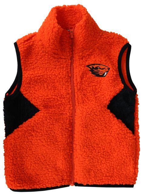 orange fleece vest